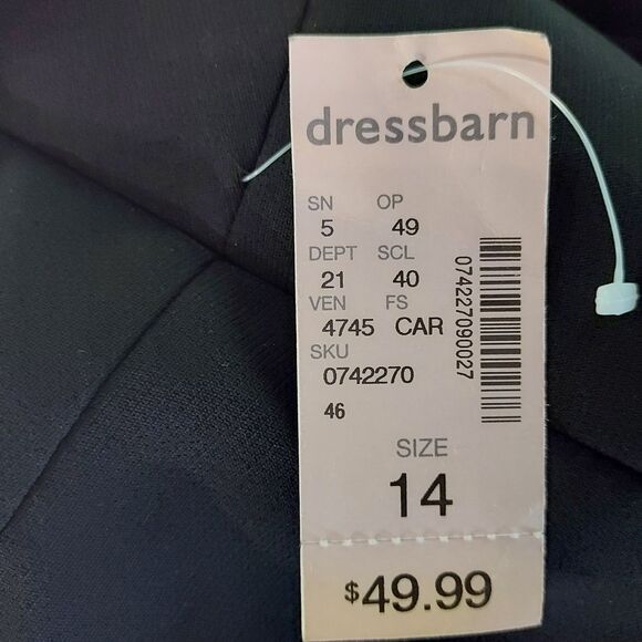 Jones Studio Separates Womens Tiered Skirt Size 14 Black Poly Lined Straight NWT - Picture 9 of 11